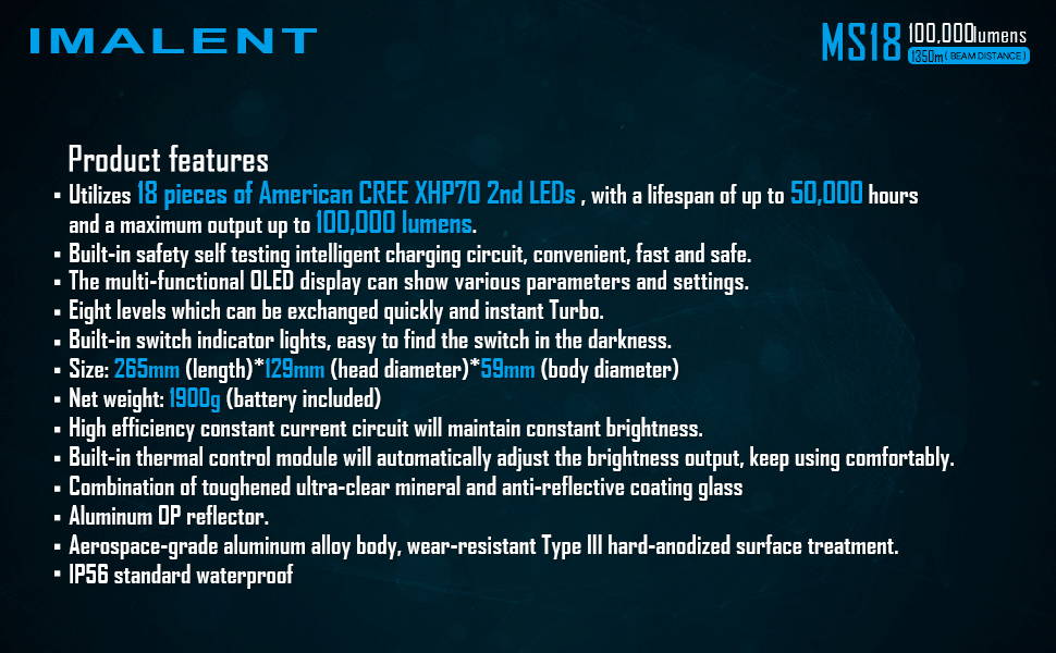 IMALENT MS18 high lumen flashlight - IMALENT®